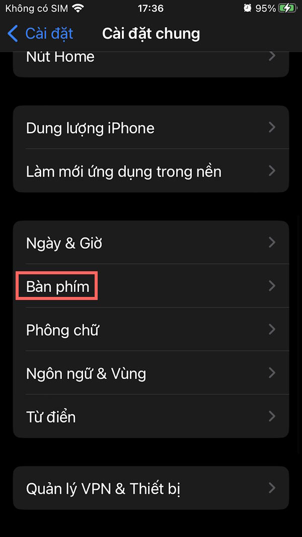 Chỉnh bản phím iPhone