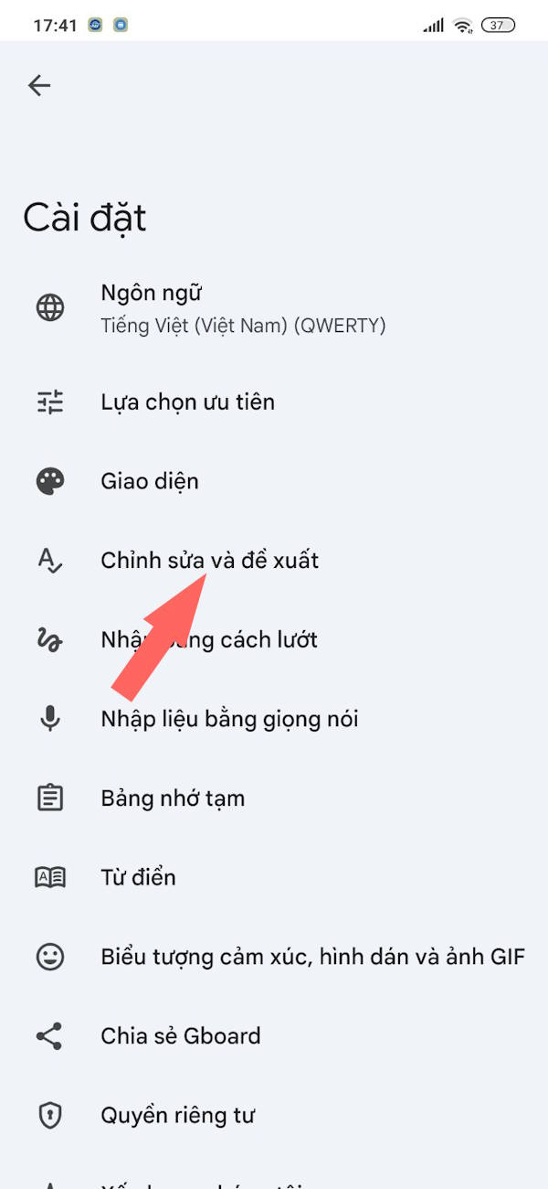 Chỉnh sửa và đề xuất