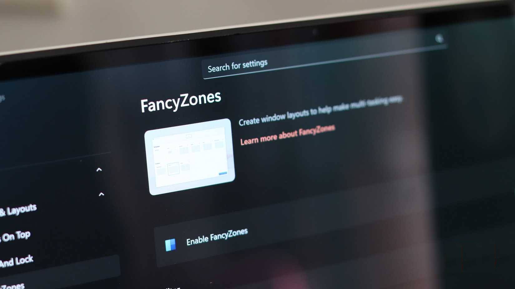 Cài đặt FancyZones trong Windows PowerToys