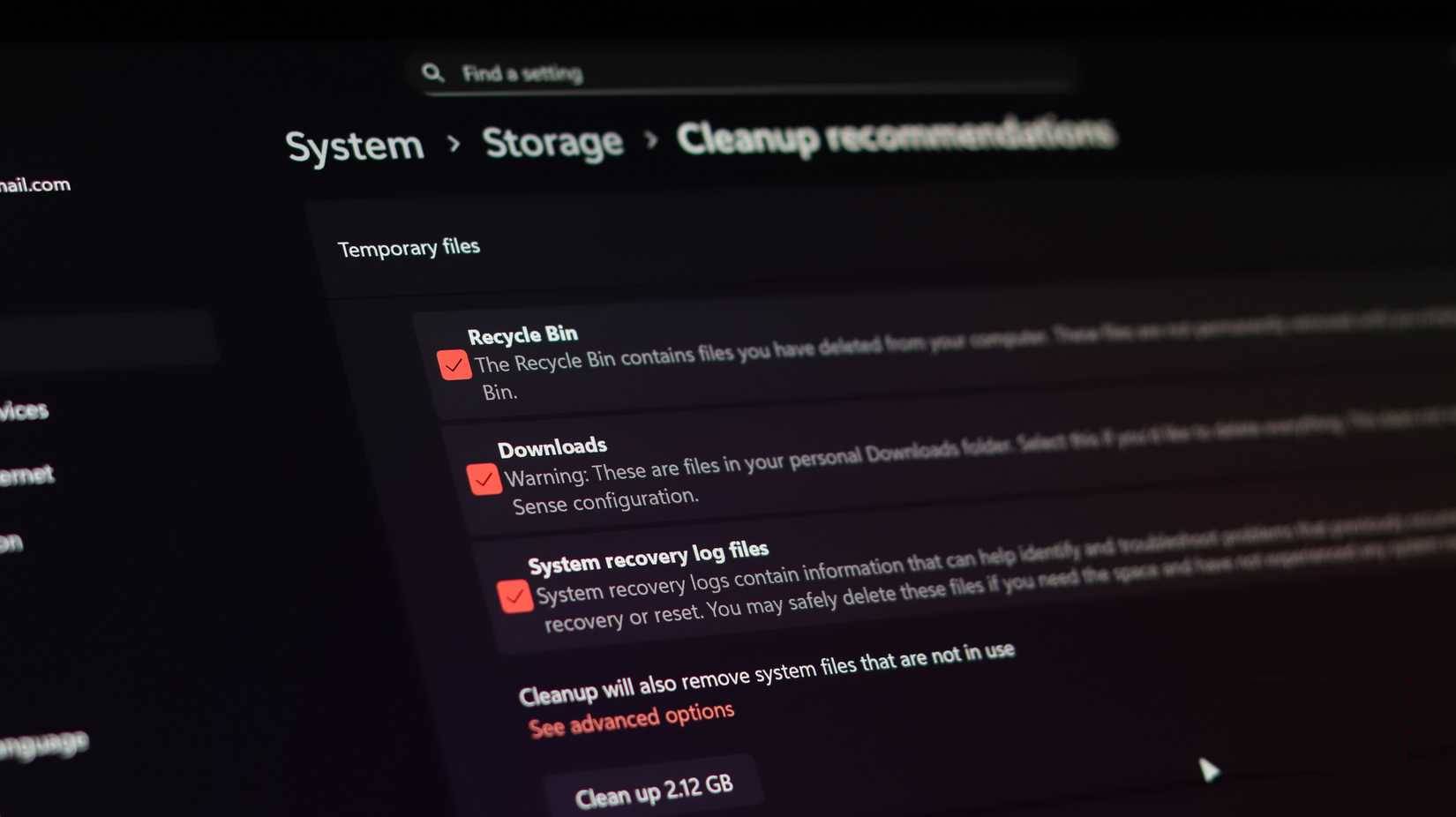 Đề xuất dọn dẹp thư mục Downloads của Storage Sense