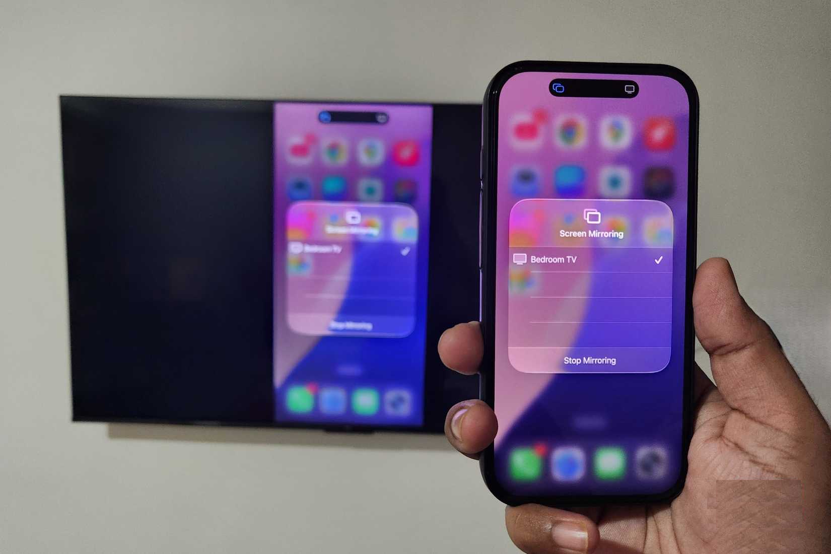 Màn hình iPhone chiếu lên TV