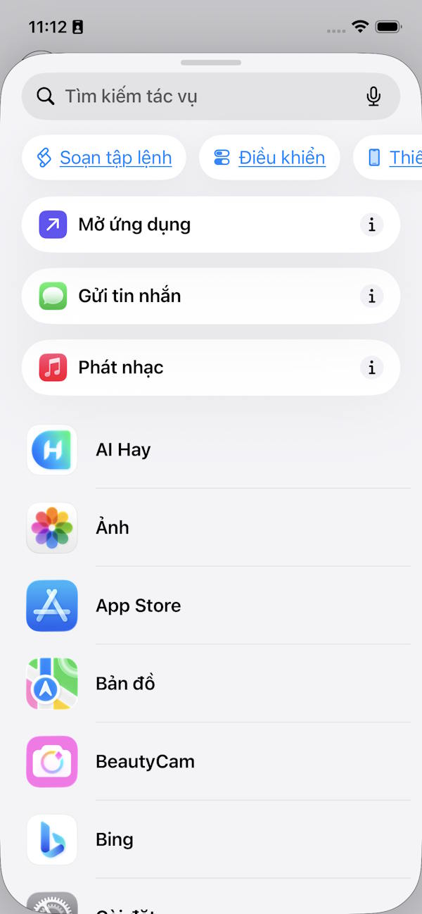 Thanh tìm kiếm tác vụ