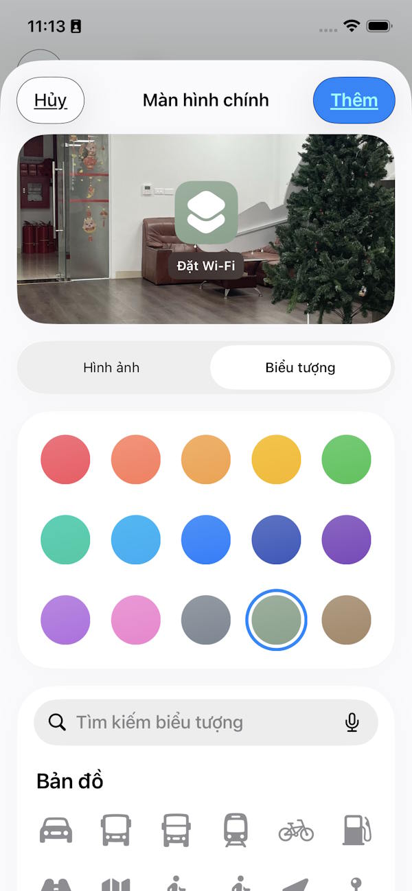Đổi màu sắc phím tắt WiFi