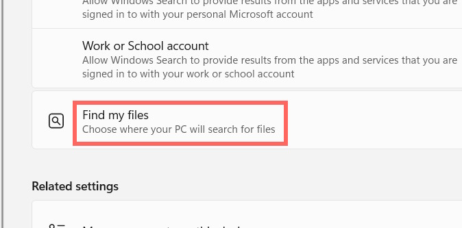 Find my Files Windows