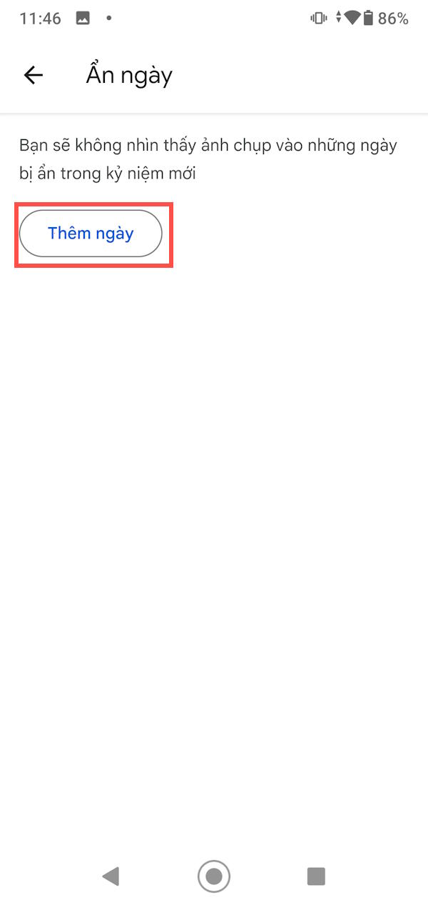 Thêm ngày ẩn trong Kỷ niệm