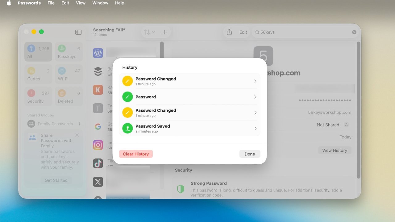 Xem lịch sử đổi mật khẩu trên Mac