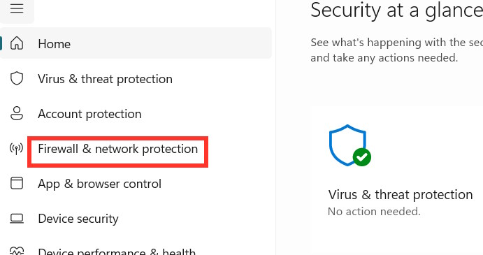 Firewall & network protection