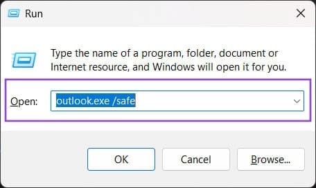 Khởi chạy Outlook chế độ an toàn