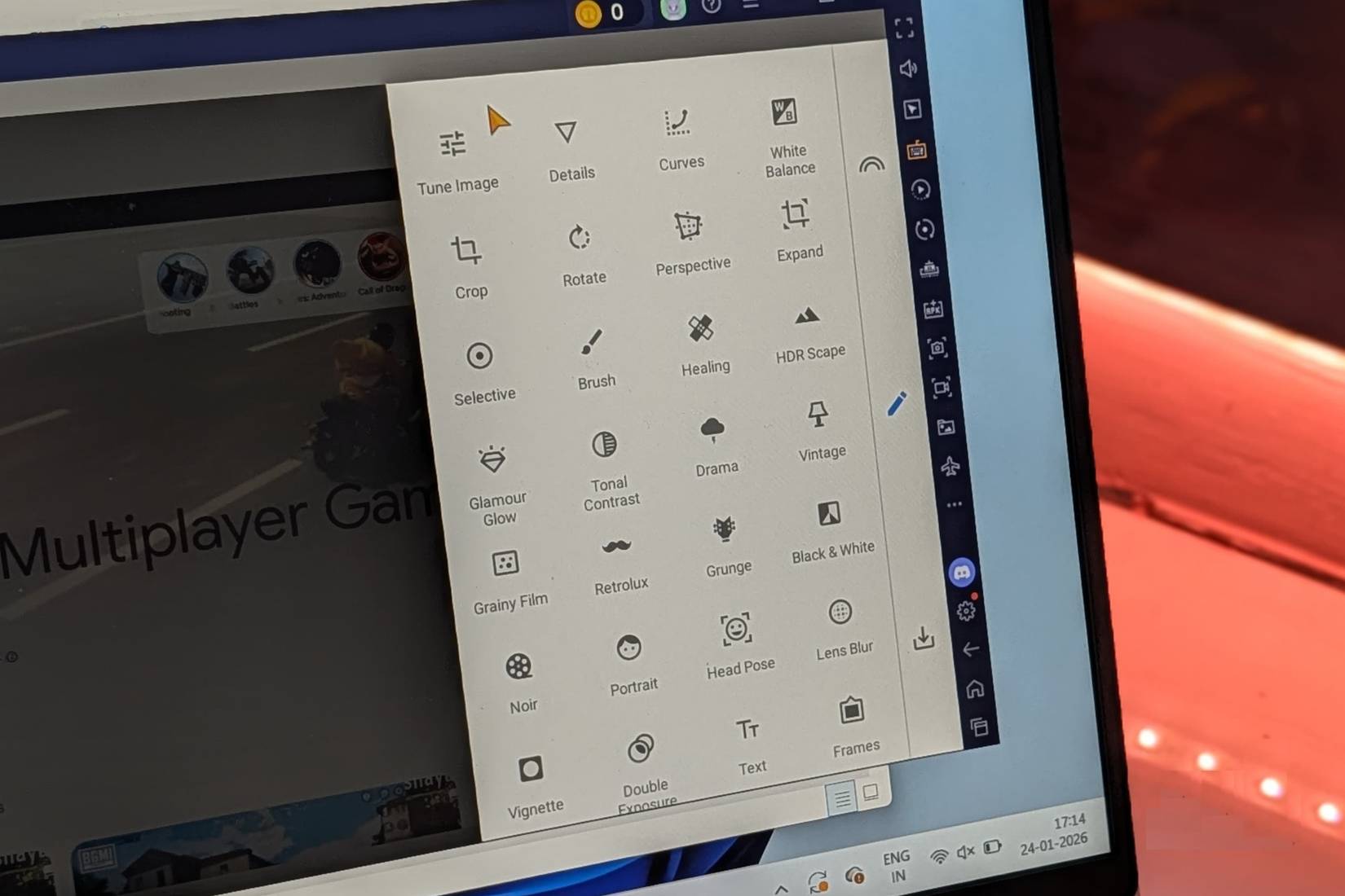 Sử dụng Snapseed qua BlueStacks trên Windows