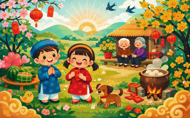 thơ tết cho trẻ mầm non