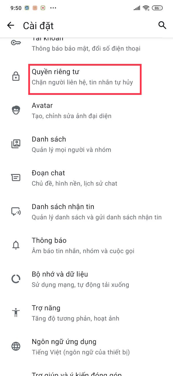 Quyền riêng tư WhatsApp