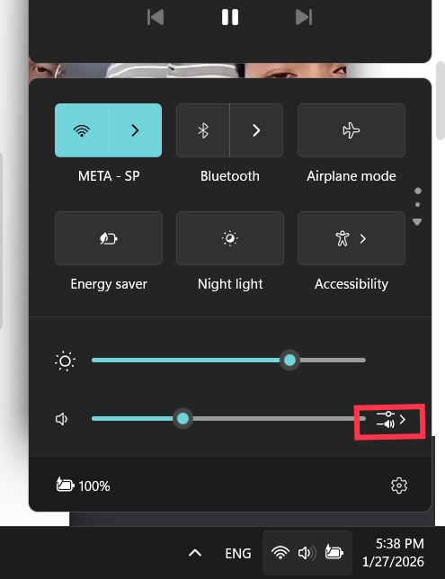 Truy cập Quick Settings