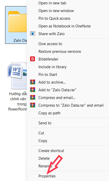 Tùy chỉnh tập tin 