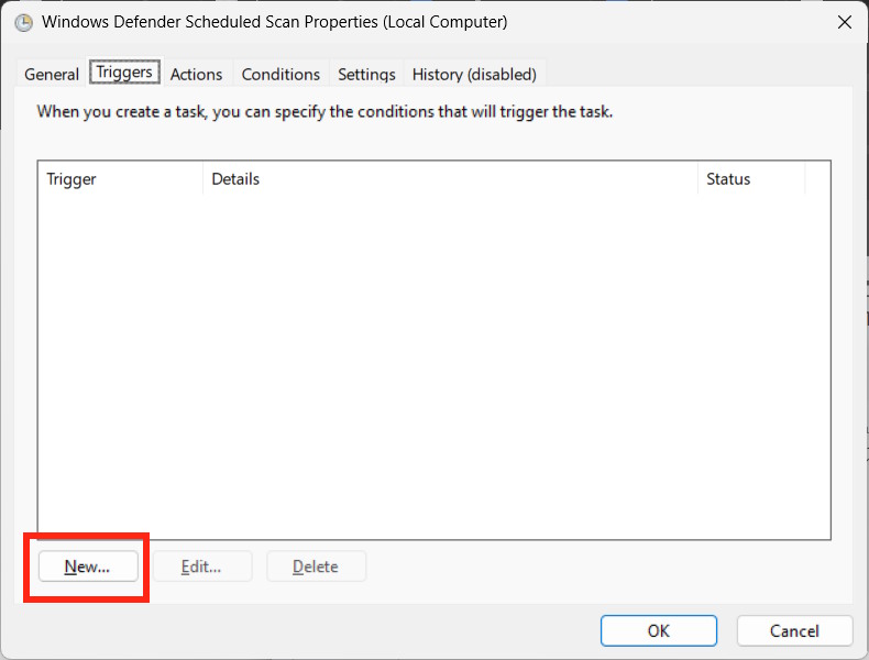 Tạo tác vụ mới theo lịch