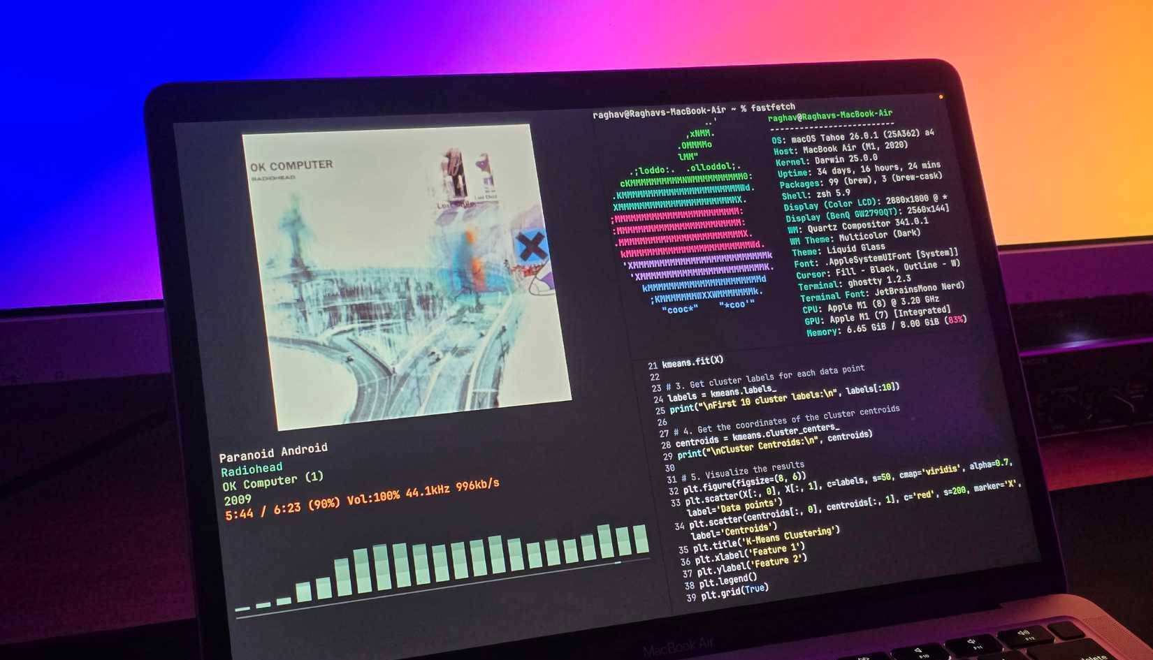 Ghostty chạy trên MacBook