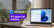 Cách ẩn danh sách All apps trong Start menu Windows 11