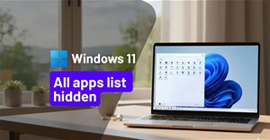 Cách ẩn danh sách All apps trong Start menu Windows 11