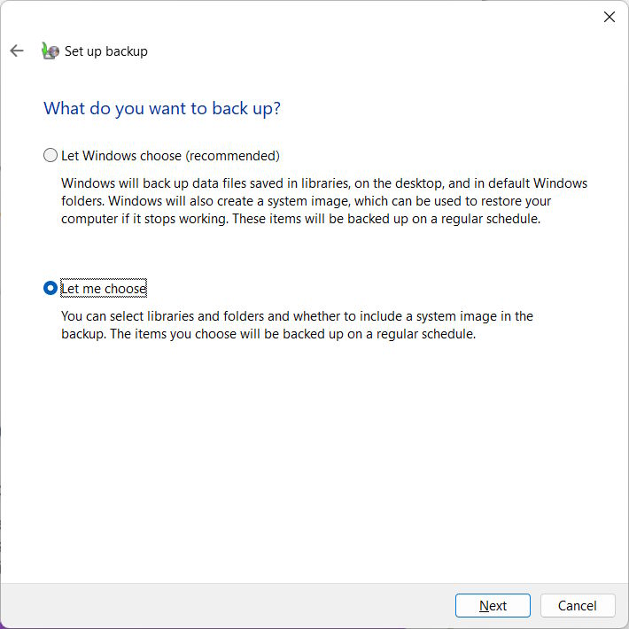 Chọn ổ đĩa muốn sao lưu