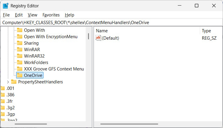 Tạo khóa OneDrive