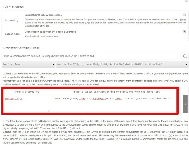 Truyền video YouTube từ điện thoại Android sang máy tính với Custom UserAgent String