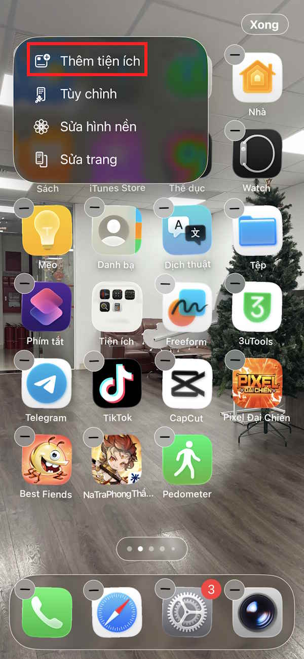 Thêm tiện ích vào màn hình iPhone