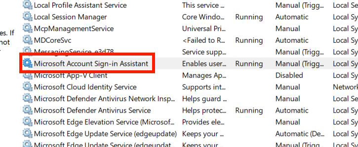Microsoft Sign-In Assistant