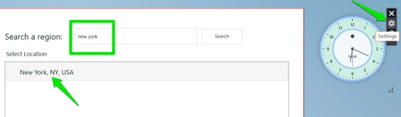 Thêm múi giờ vào widget Widget Launcher
