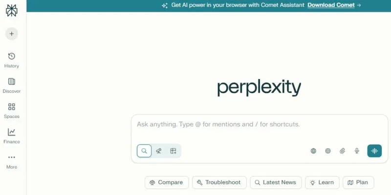 Tìm kiếm trên Perplexity