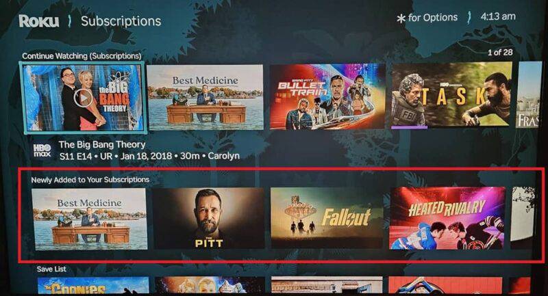 Các gói đăng ký Roku giúp bạn quên đi những chương trình mới được thêm vào trên Google TV