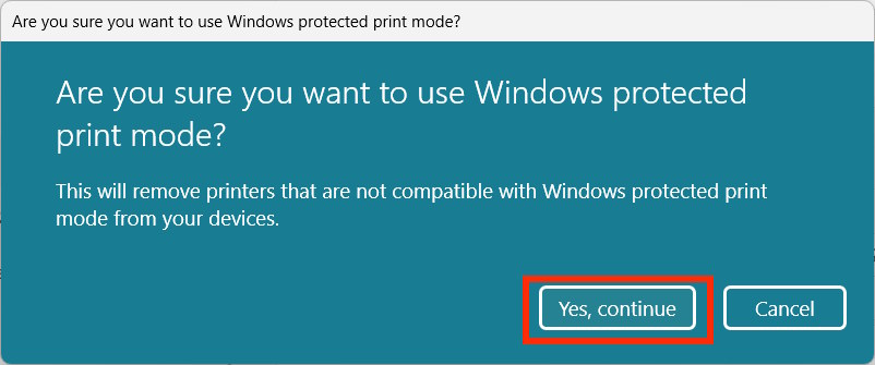 Thiết lập Windows Protected Print