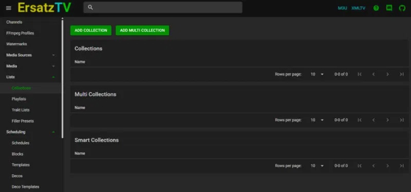 Thiết lập bộ sưu tập trong ErsatzTV