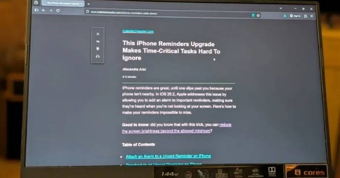 Cách buộc Reader Mode hiển thị trên mọi trang web