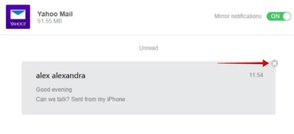 Xóa thông báo khỏi AirDrop trên PC.