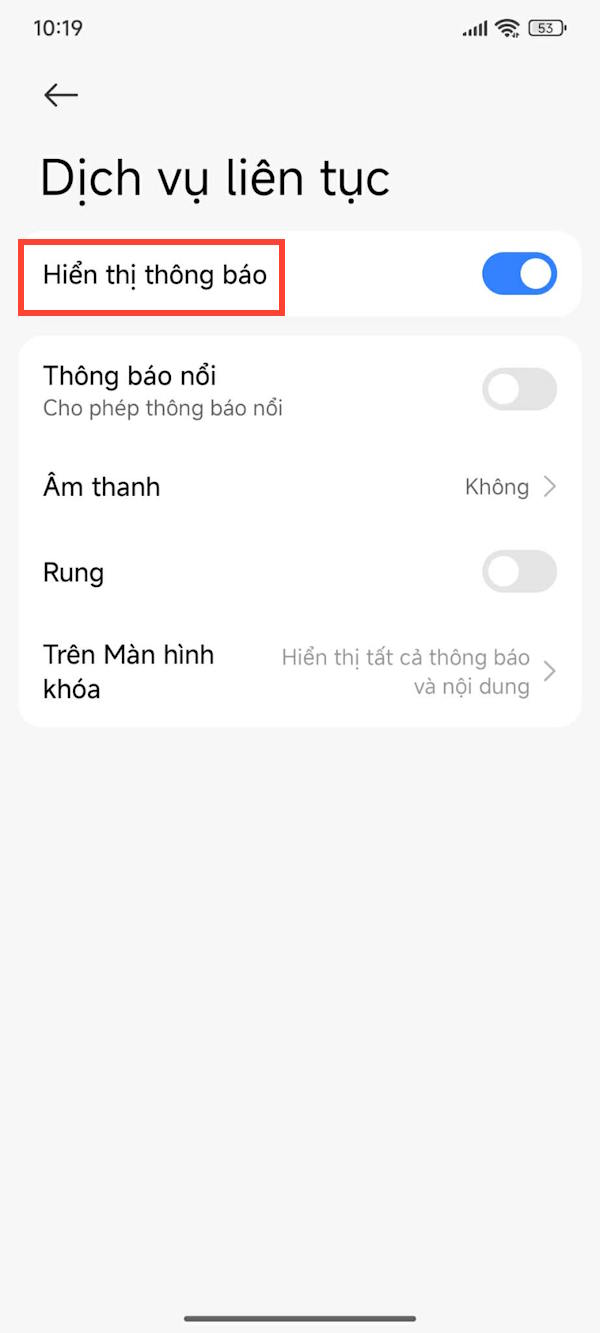 Hiển thị thông báo dịch vụ trên Messenger