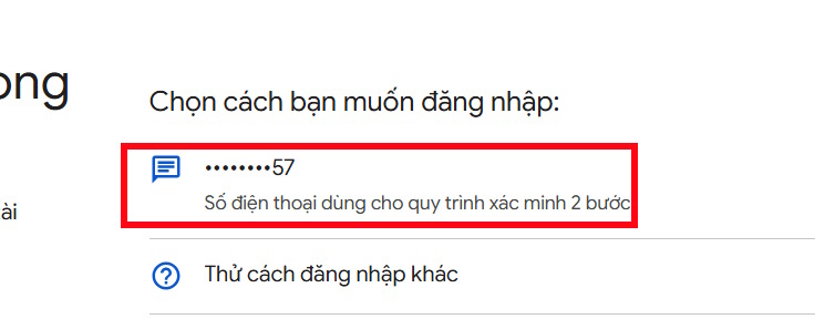 Sử dụng số điện thoại thêm vào Gmail