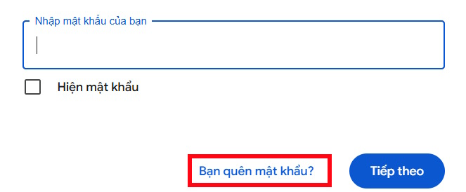 Quên mật khẩu Gmail