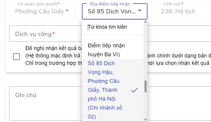 Nộp hồ sơ trực tuyến