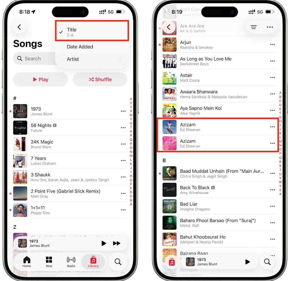 Xóa các bài hát trùng lặp