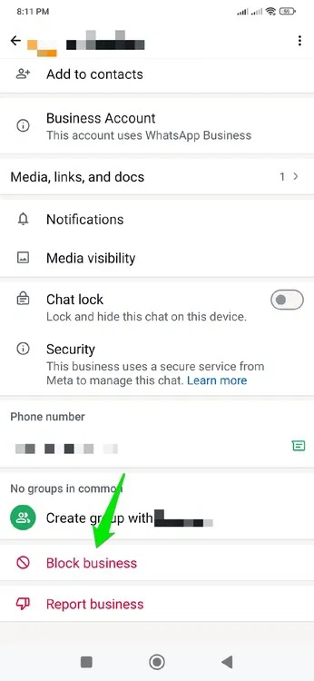 Chặn liên hệ từ ảnh đại diện WhatsApp