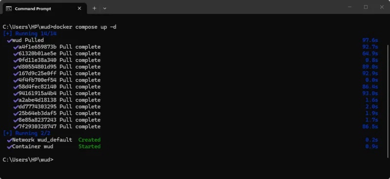 Thiết lập What's Up Docker