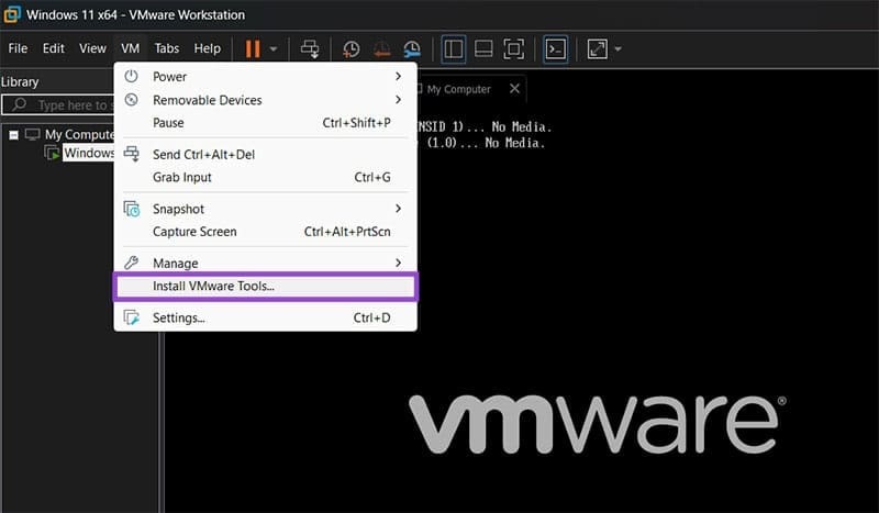 Cài đặt hoặc cập nhật VMware Tools