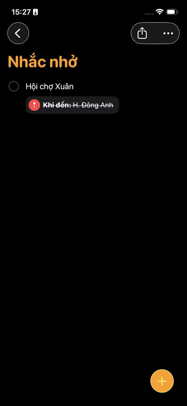 Lời nhắc cho vị trí trên iPhone