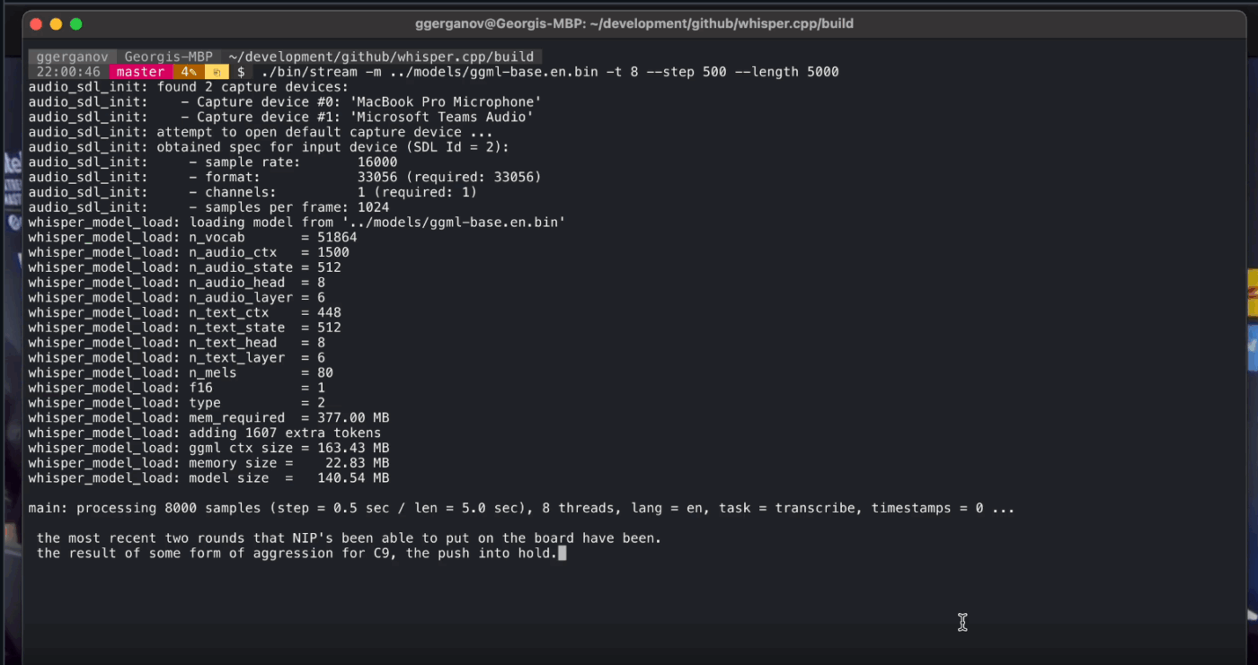 Công cụ AI ngoại tuyến Whisper.cpp