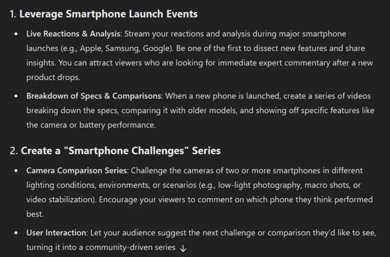 ChatGPT cung cấp chiến lược quảng bá video