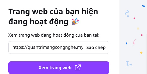 Link trò chơi tạo trên Canva AI