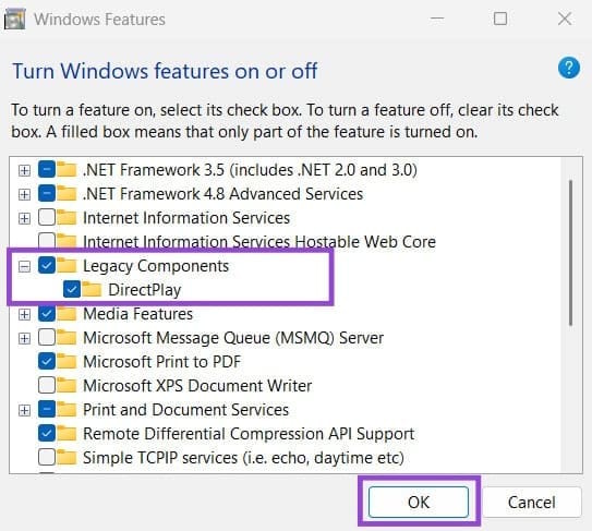 Mở rộng thiết lập trò chơi tương thích Windows 11