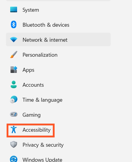 Chỉnh trợ năng Windows 11