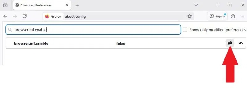 Tắt cài đặt cấu hình AI trong Firefox