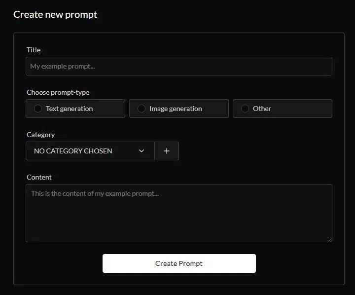 Tạo prompt AI trong MyPrompts