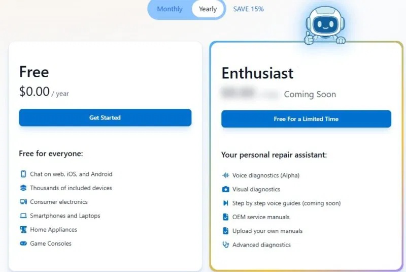 Giá cả của FixBot